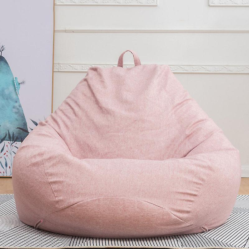 FLARUT Large Bean Bag Chair Sofa Couch Cover Indoor Lounger No Filling Grey Pink 90-110cm