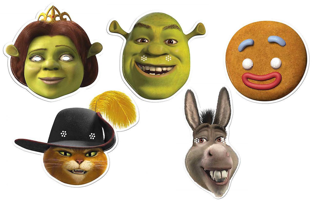 Shrek Variety Card Party Fancy Dress Masks 5 Pack