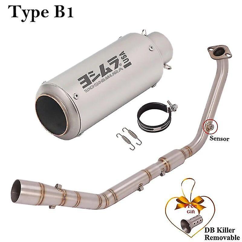 Gunest Full System For Yamaha Xsr125 Xsr 125 2020 - 2022 Motorcycle Exhaust Escape Modify Front Mid Link Pipe Db Killer Scooter Muffler Type B1