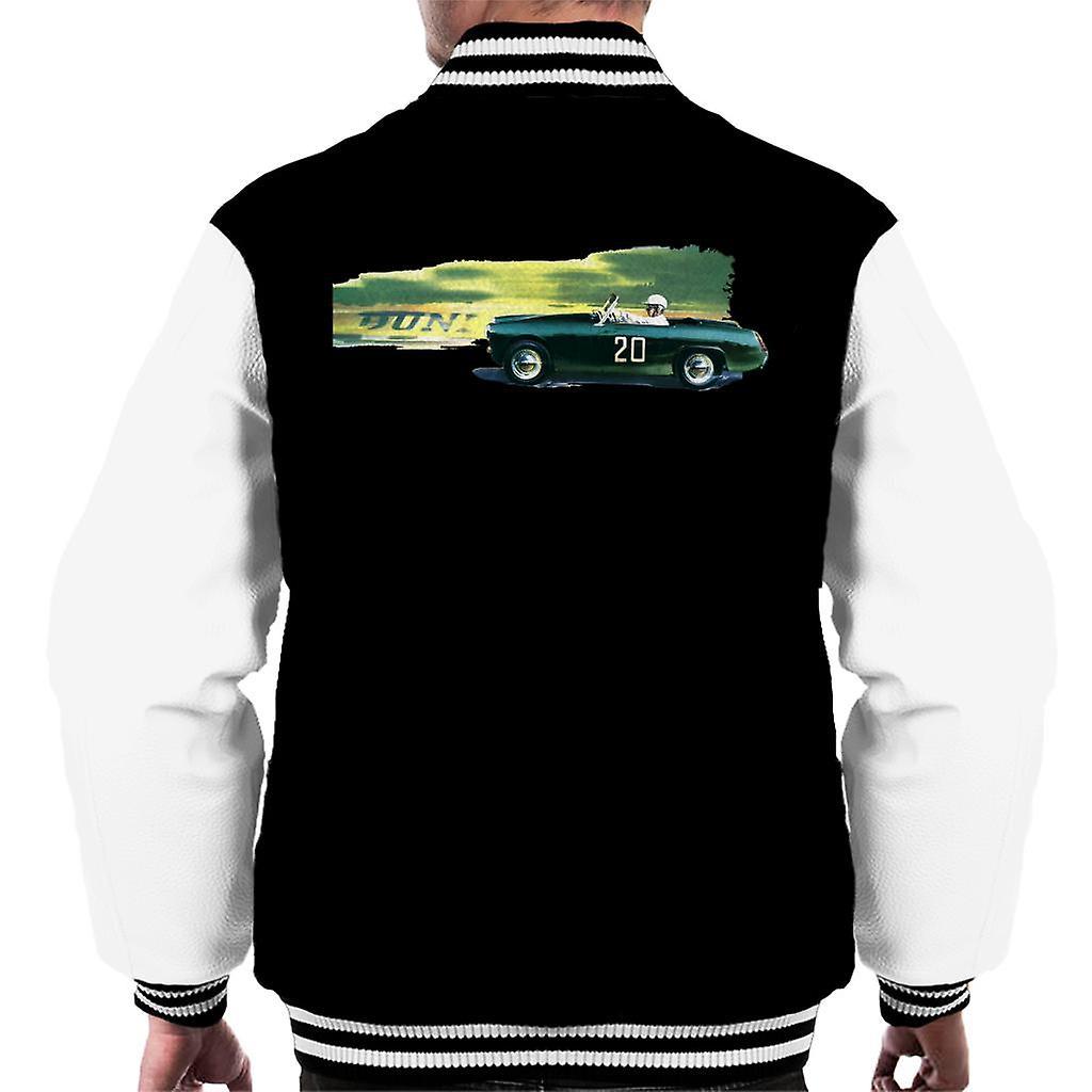 Austin Healey 20 Green British Motor Heritage Men's Varsity Jacket Black/White Small