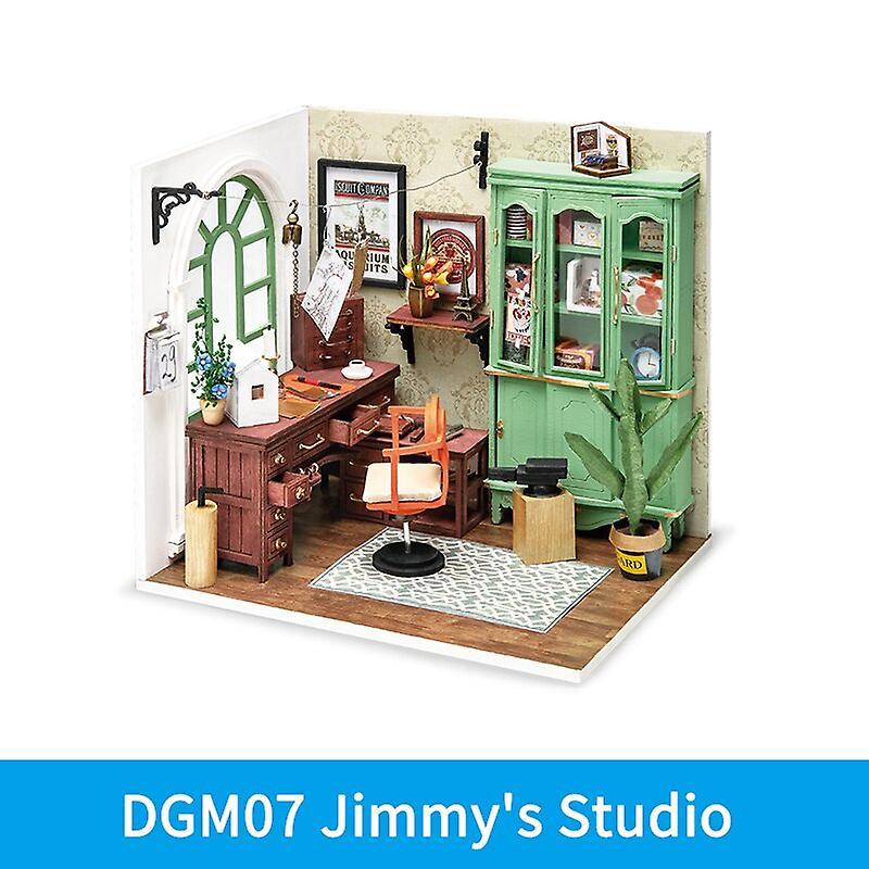 Toy Craft Kits Robotime diy wooden miniature dollhouse toys for children women Dgm07 As photo