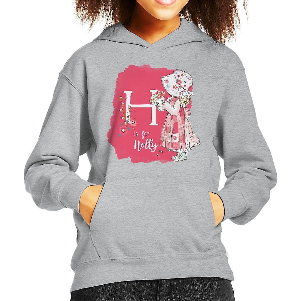 Holly Hobbie H Is For Holly Kid's Hooded Sweatshirt Heather Grey X-Large (12-13 yrs)