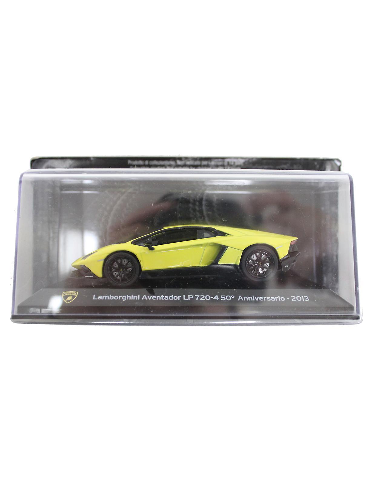 Lamborghini Aventador Diecast Model 1:43 scale Yellow Ex Mag 9cm / 3.5in long