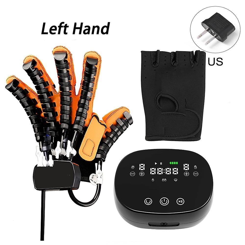 Loerss Massage Robot Gloves Stroke Hemiplegia Rehabilitation Auxiliary Training Equipment Finger Glove Support Hand Function Recovery Orange Left H...