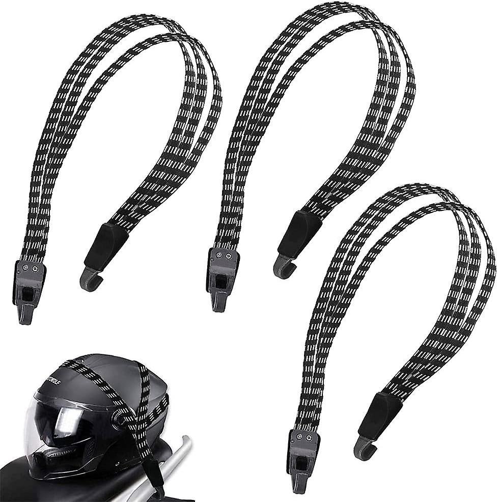 Augro 3Pcs Elastic Bike Strap Bicycle Elastic Rope Adjustable Bike Bungee Cords with Hooks