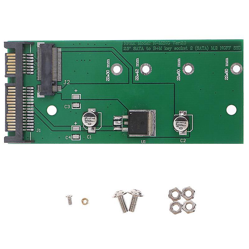 unbrand Ngff ( M2 ) Ssd To 2.5 Inch Sata Adapter M.2 Ngff Ssd To Sata3 Convert Card Green 1 Pcs