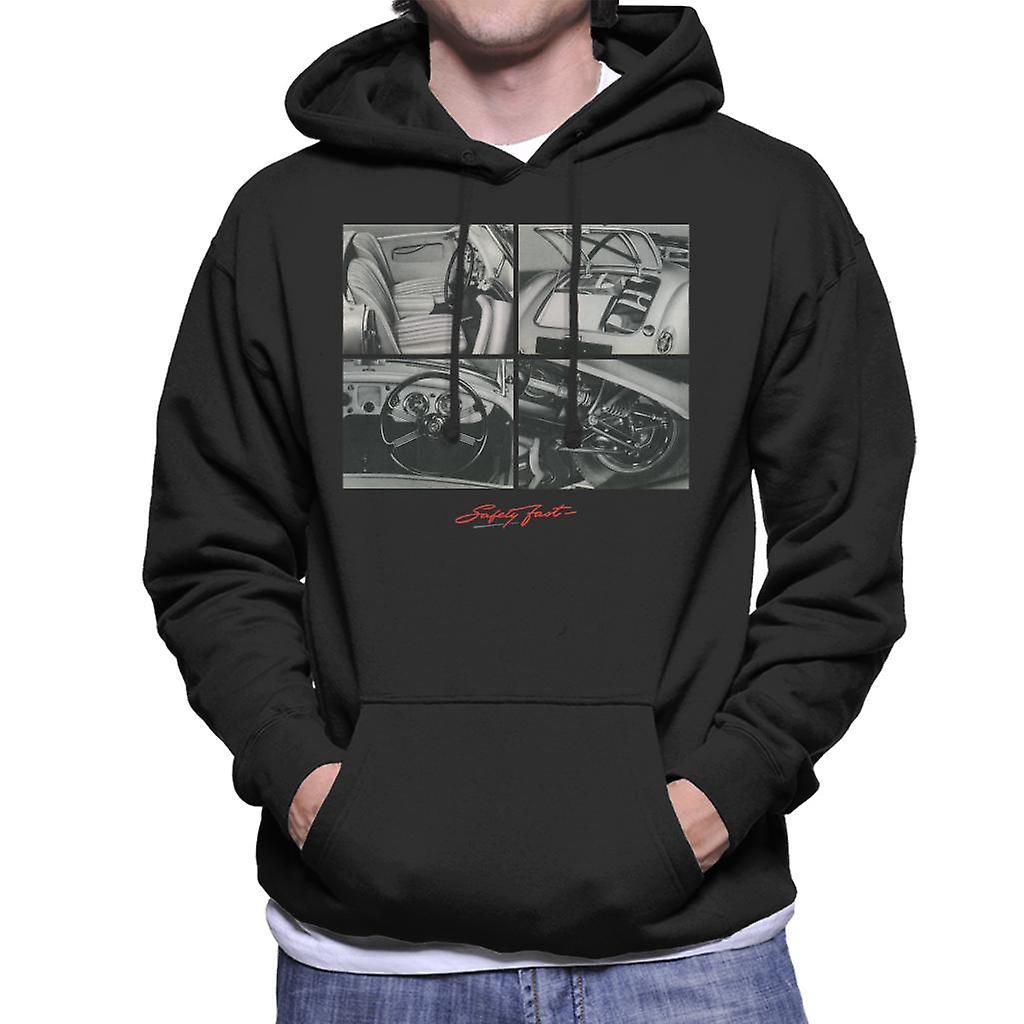 MG Safety Fast Montage British Motor Heritage Men's Hooded Sweatshirt Black Small