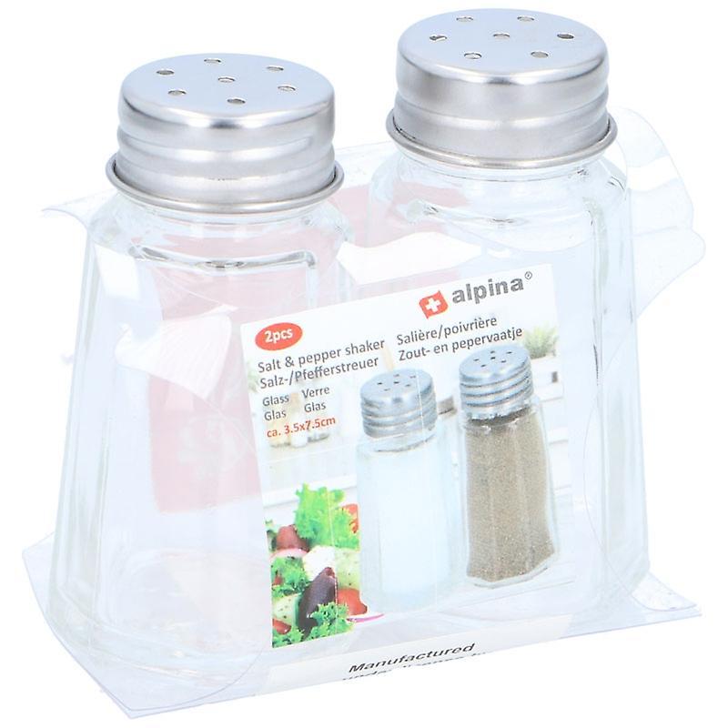 Pricenet Alpina - Salt and pepper shakers in glass 2 pcs.