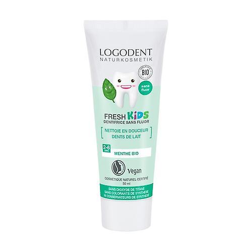 Logona Toothpaste Gel, Fresh Kids Mint 50 ml of gel