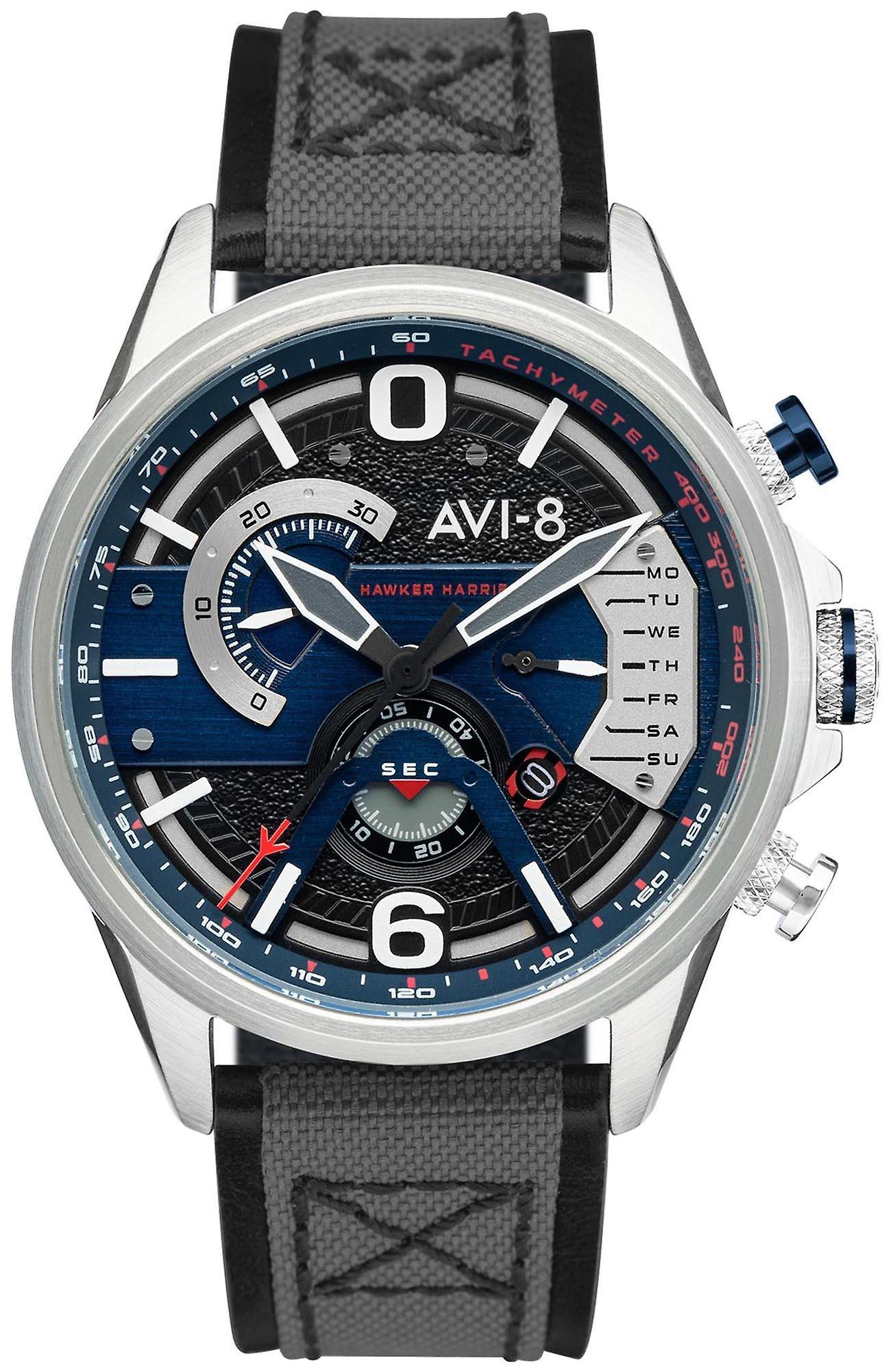 AVI-8 Hawker Harrier Watch for Japanese Analog Quartz Men with Cowhide Bracelet AV-4056-04