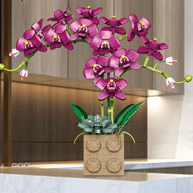 Orchid Flowers Building Blocks | Block Construction Flowers | Adult  Flowers - Blocks - Without box 1369PCS3