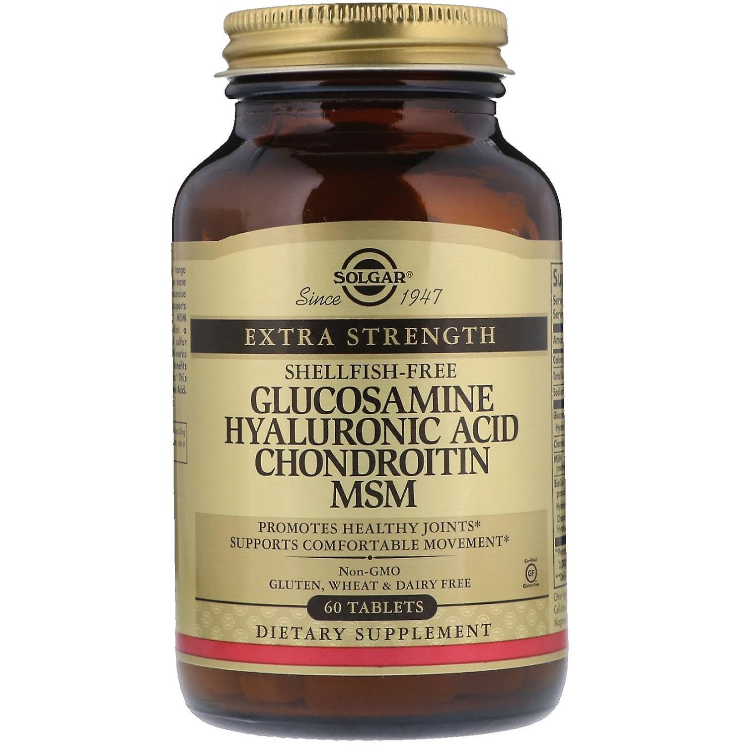 Solgar, Glucosamine Hyaluronic Acid Chondroitin MSM, 60 Tablets