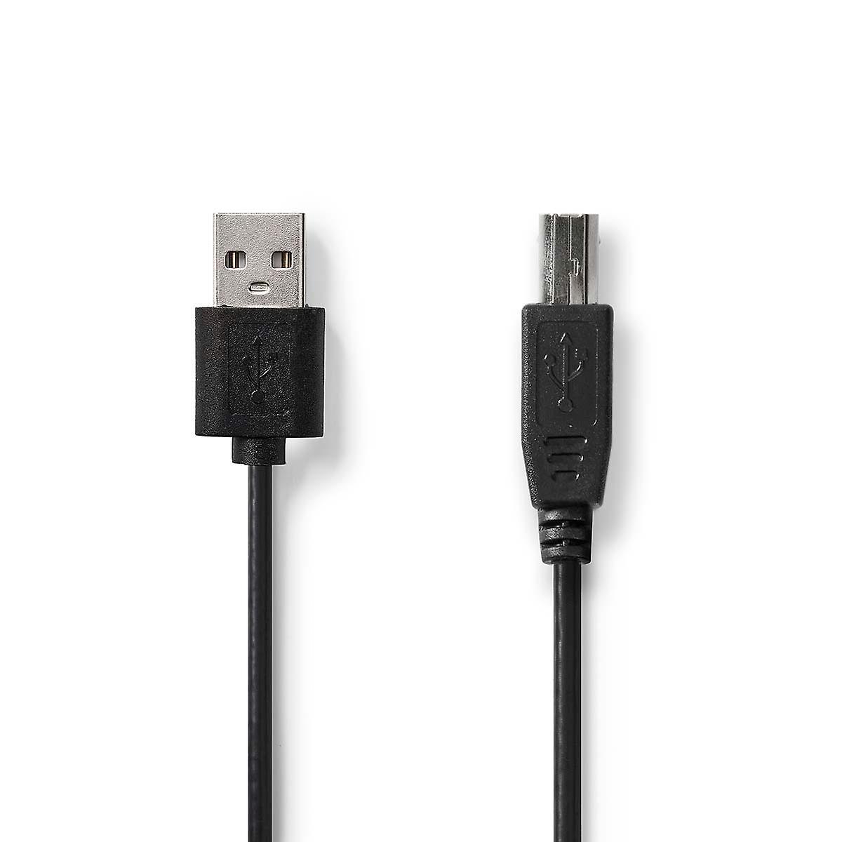 Nedis USB Cable | USB 2.0 | USB-A Male | USB-B Male | 480 Mbps | Nickel Plated | 3.00 m | Round | PVC | En