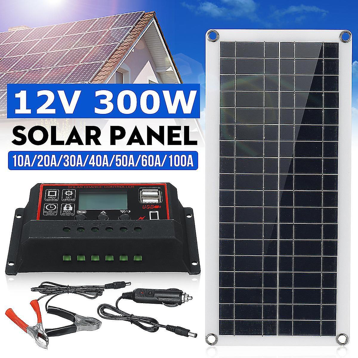 Kangboo 300w Solar Panel Kit 12v Battery Charger 40-100a Controller Caravan Boat Car