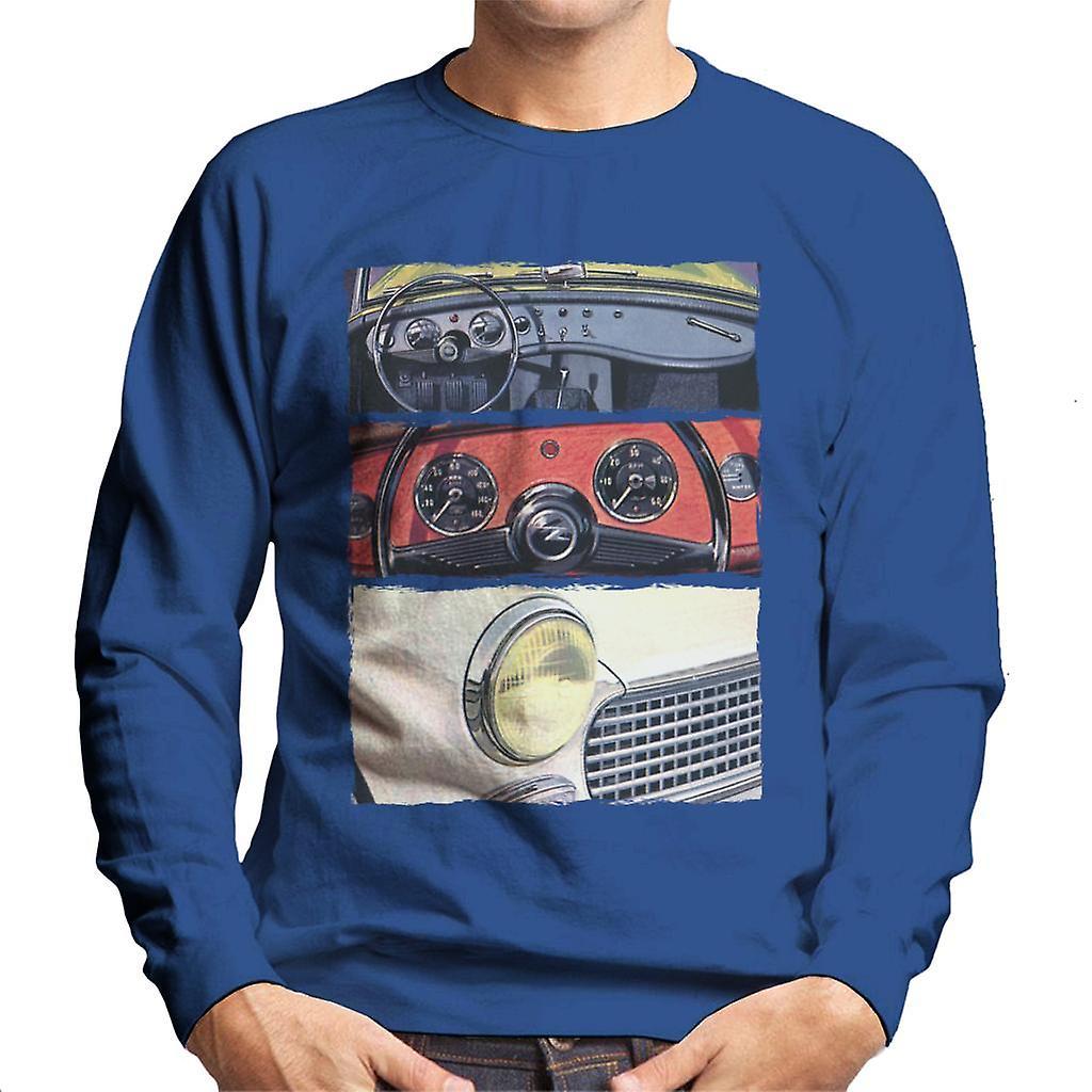 Austin Healey Montage British Motor Heritage Men's Sweatshirt Royal Blue XX-Large