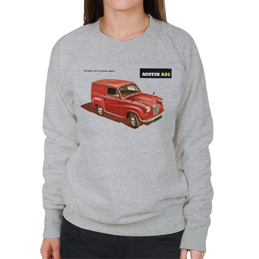 Austin A35 Goods Space British Motor Heritage Women's Sweatshirt Heather Grey X-Large