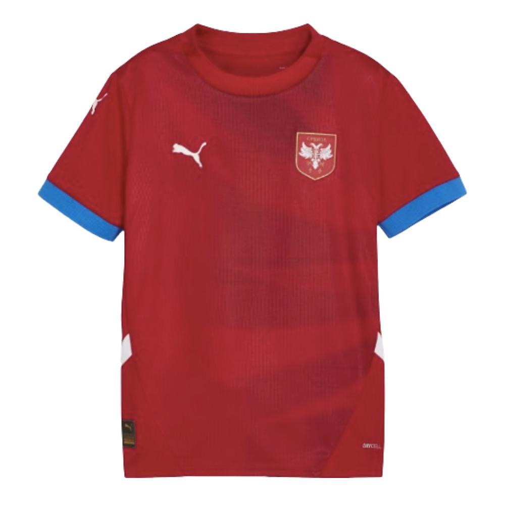 Puma 2024-2025 Serbia Home Shirt (Kids) Red 13/14 Years - 32-34 inch Chest