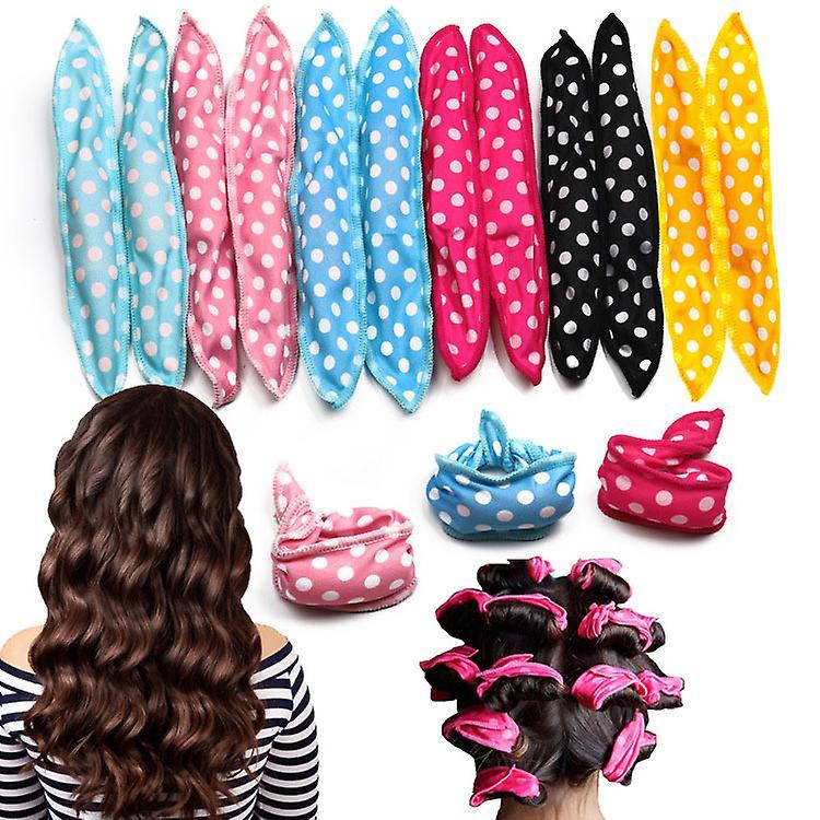 Hrhmv Soft Overnight Hair Rollers Heatless Sleep In Hair Curlers For Thick Hair Large Cloth Pillow Hair Roller