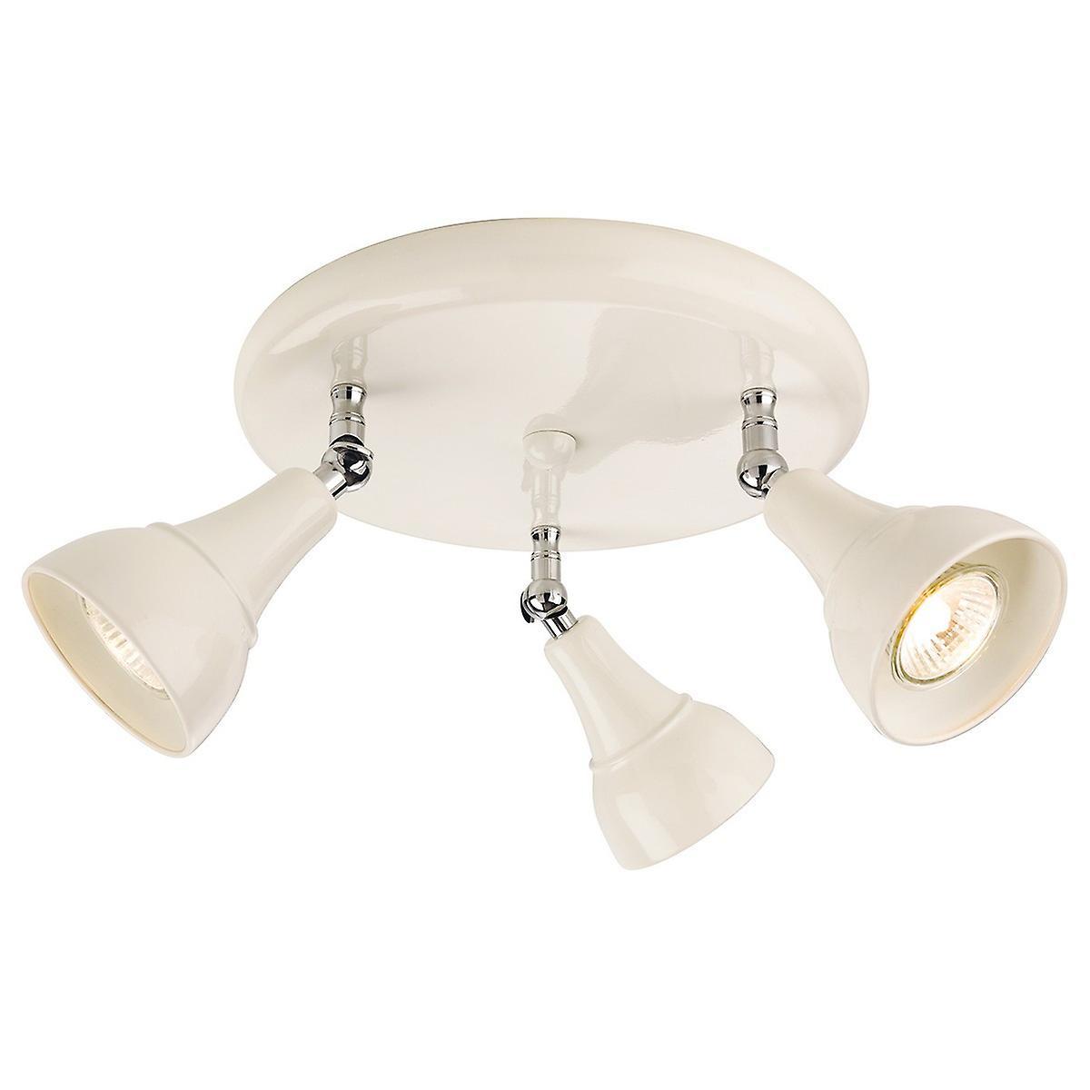 Country 3 Light Spotlight Flush Cream GU10