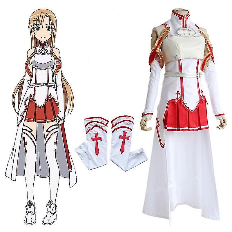 Cryin Sword Art Online Cosplay Costume Asuna Yuuki Full Set Women Cosplay Costumes S