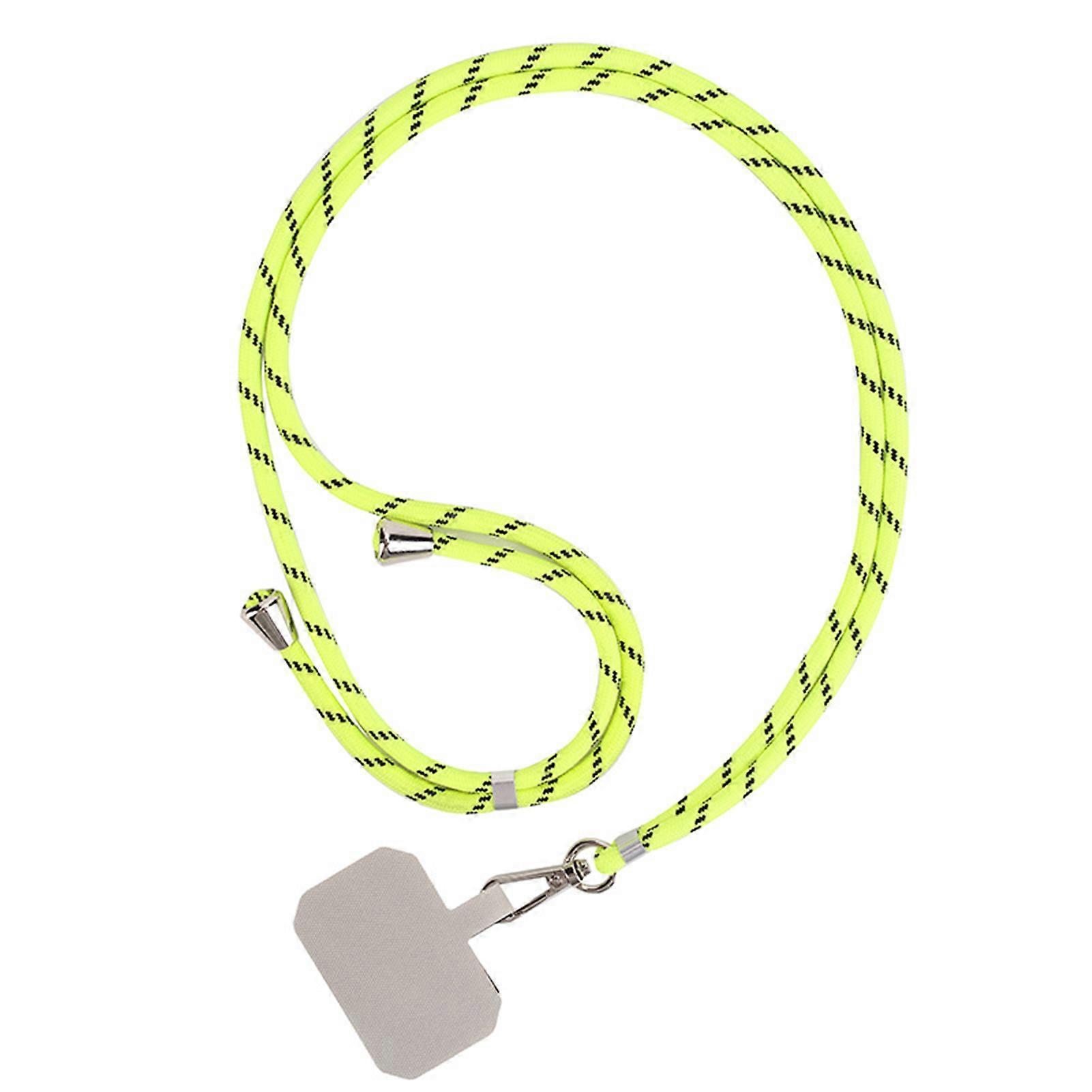 Hesroicy Mobile Phone Strap Tear-Resistant Portable Soft Wear-resistant Cell Phone Crossbody Lanyard Outdoor Supply Fluorescent Green