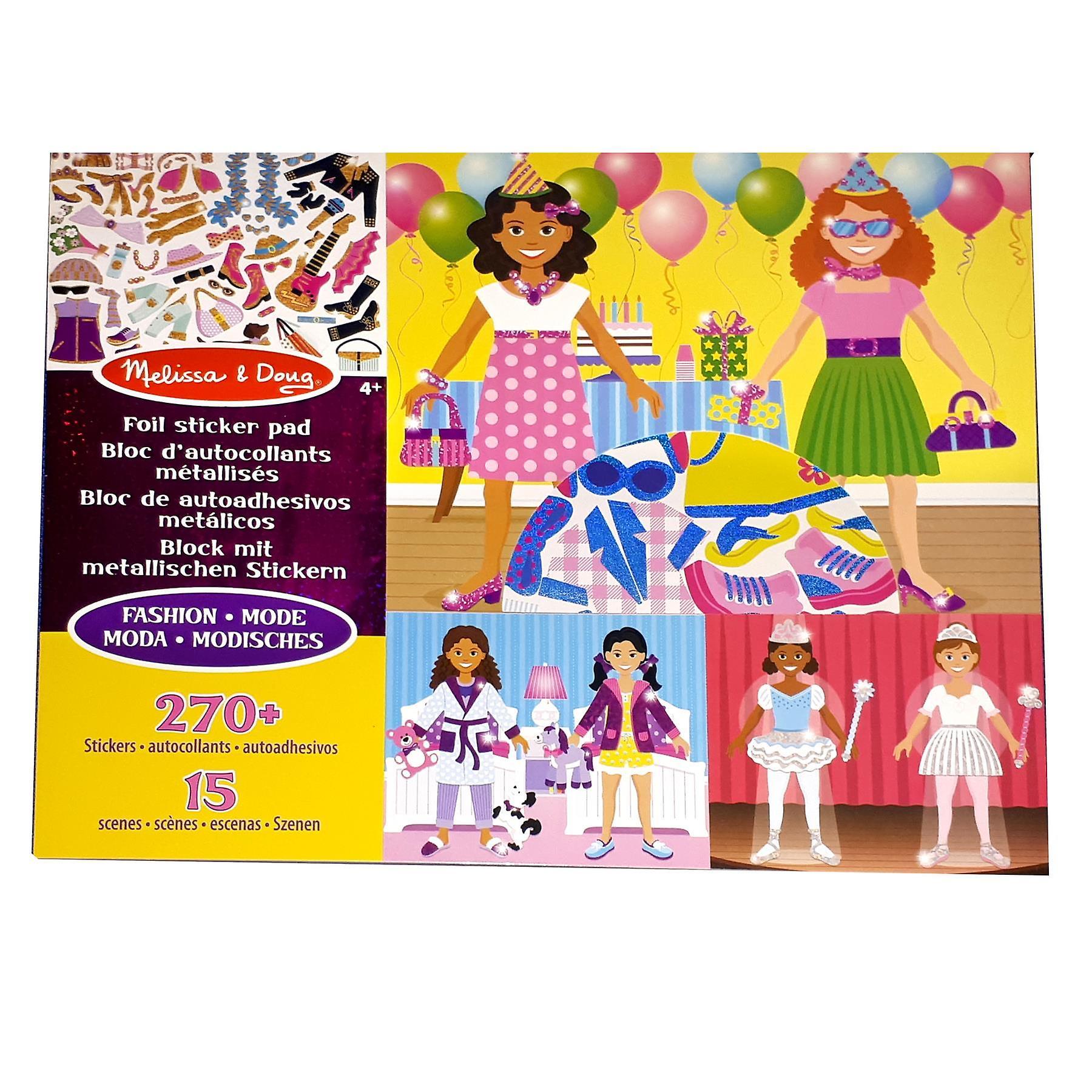 Melissa & Doug Foil Sticker Pad Fashion Multi