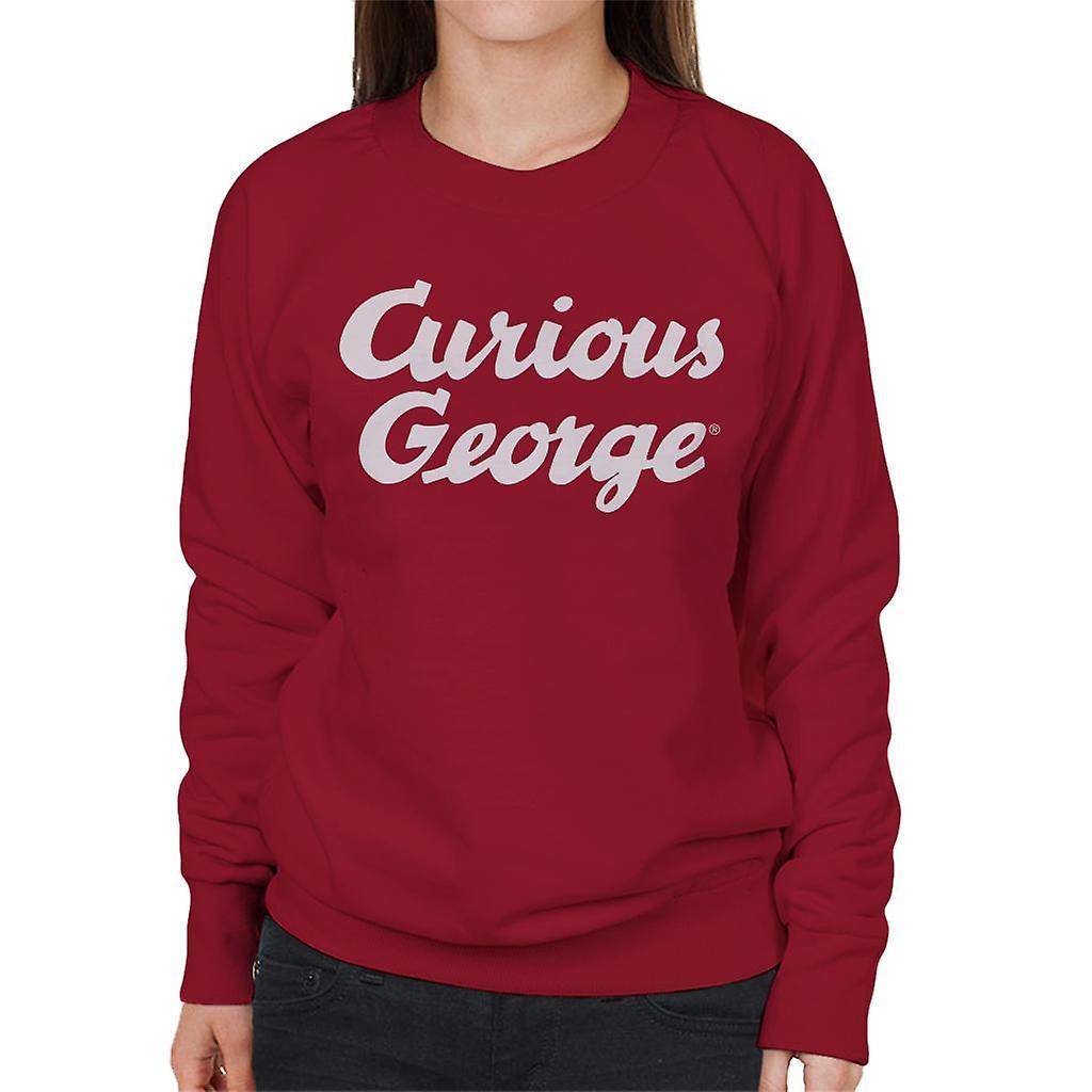 Curious George Big Logo Women's Sweatshirt Cherry Red Large