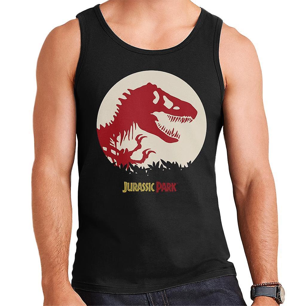 Jurassic Park T Rex Red Skeleton Icon Men's Vest Black X-Large