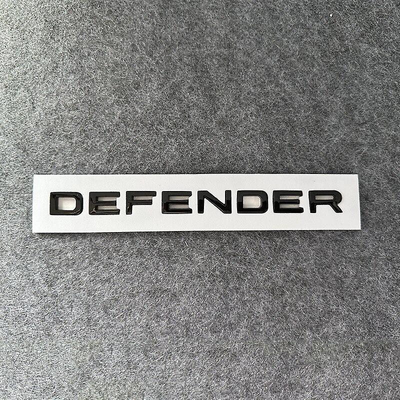 Car Badge 3d ABS Logo Defender Letters Car Front Hood Emblem Trunk Decal For Land Rover Defender Sticker 2020 2021 2022 2023 Accessories Rear Gloss...