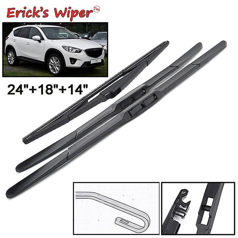 Bicaco Wiper Front & Rear Wiper Blades Set For Mazda Cx-5 Cx5 Ke 2012 - 2017 Windshield Windscreen Window Brushes 24"+18"+14"