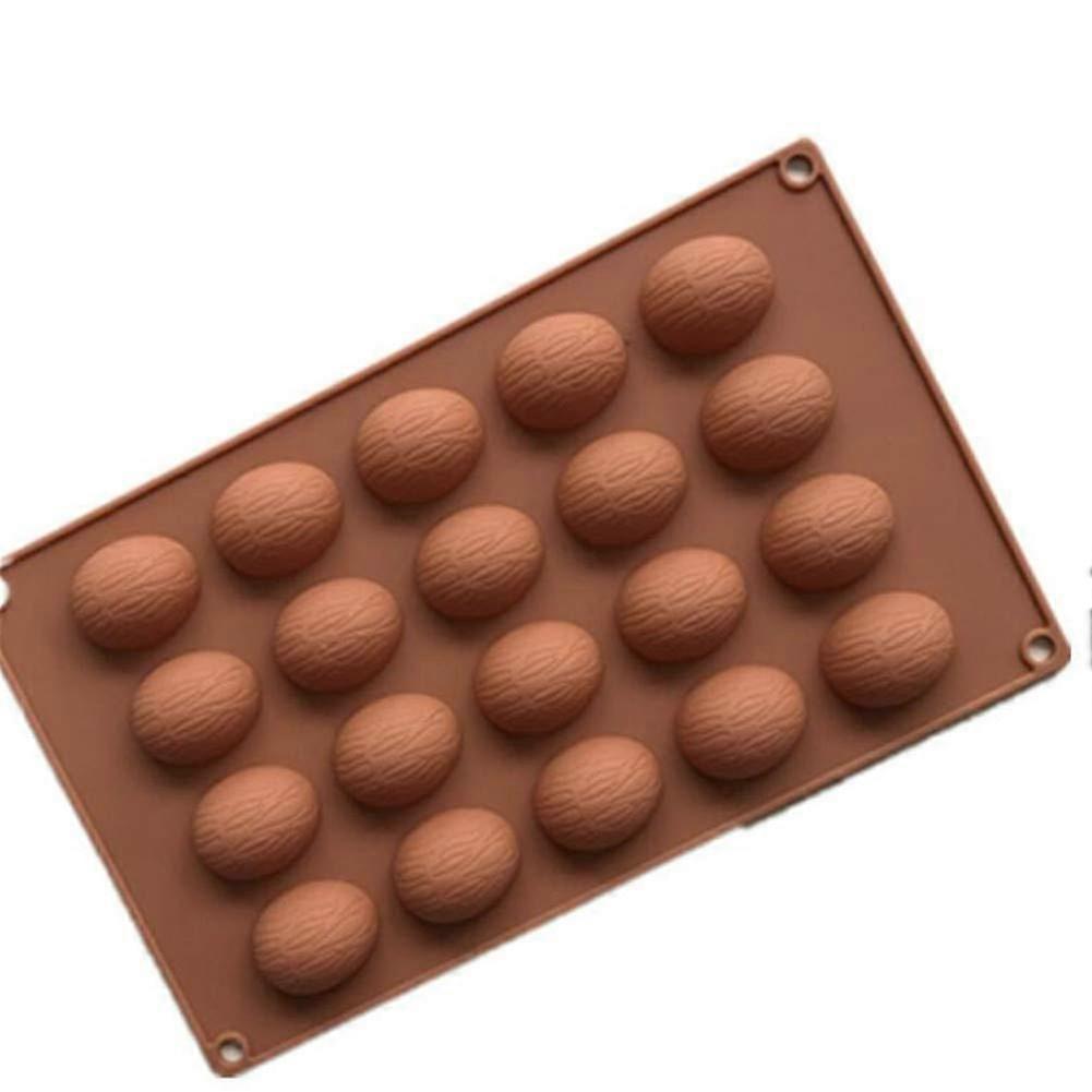 Tsim 20 Holes Walnuts Nuts Shape Cake Chocolate Molds Silicone Pudding Mold Household DIY Cake Baking Tools,Cookie Fondant Chocolate Candy Mould Ba...