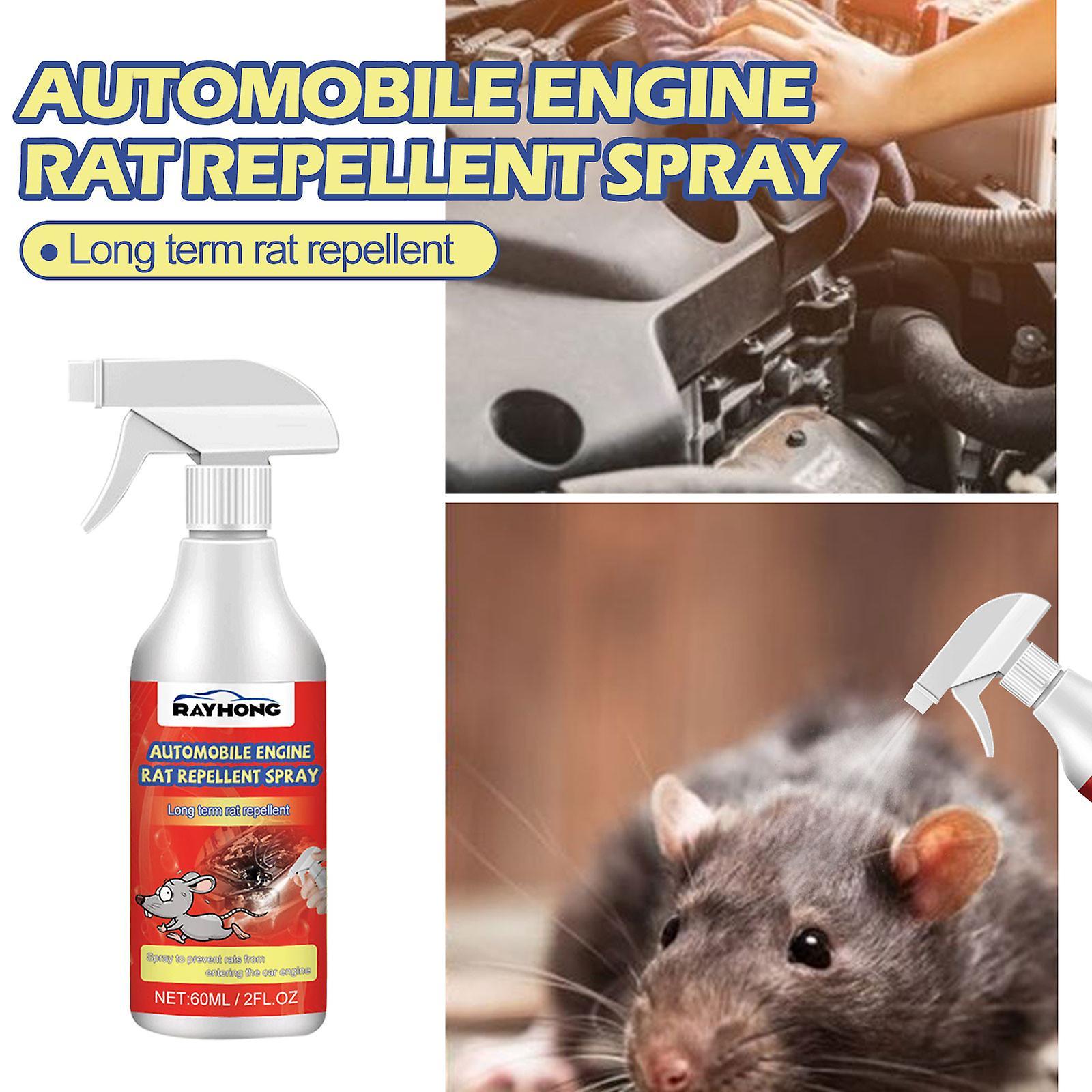 Kakanwo Rodent Repellent Automobile Engine Rat Mouse Repellent Spray Natural Vehicle Protection 60Ml Multicolor