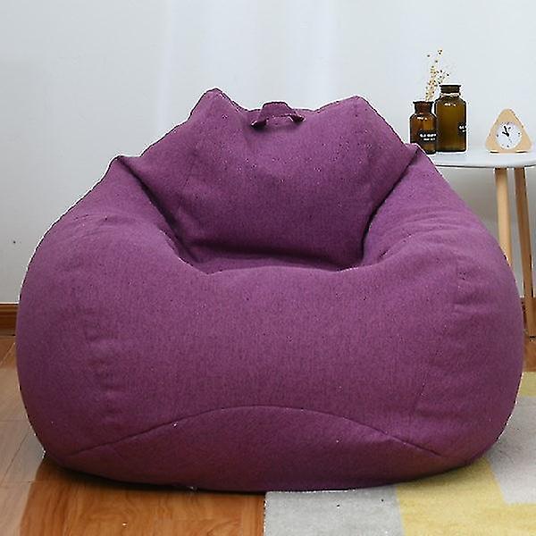 Cryin 50%discount Extra Large Bean Bag Chairs Couch Sofa Cover Indoor Lazy Lounger For Adults Kids Purple 80*90CM