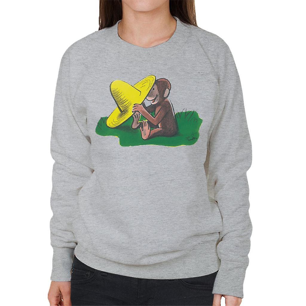 Curious George Yellow Hat Women's Sweatshirt Heather Grey Large