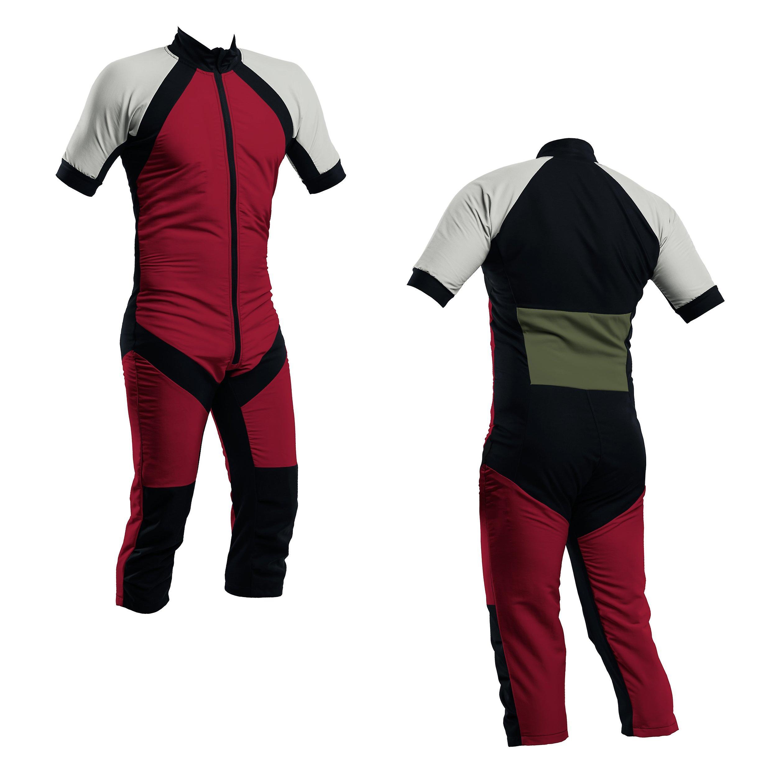 SkyexSuits Skydiving summer suit paprika-silver-olive s2-04 Red olive and silver Xl / men