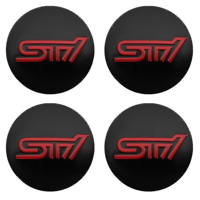 Mike 4pcs 56+60mm Car Wheel Hub Center Caps Sticker Rim Cover Auto Badge Emblem Styling For Subaru Sti Impreza Forester Xv Tribeca 56mm STI