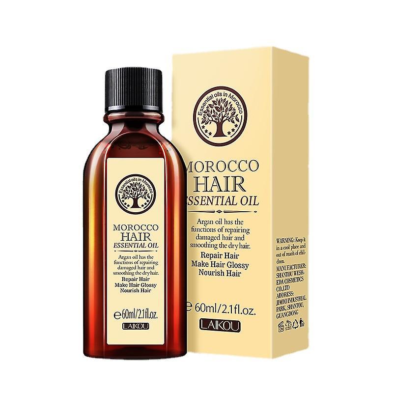 Langray 60ml Hair Care Moroccan Pure Argan Oil Hair Essential Oil For Dry Hair Types Multi-functional Hair Care Products