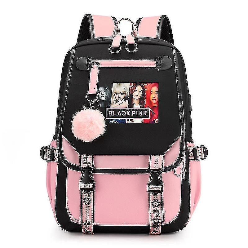 Seenlin 2022 School Bag Bookbag With Usb Charging & Headphone Port(blackpink)blackpink Backpack Laptop Bag