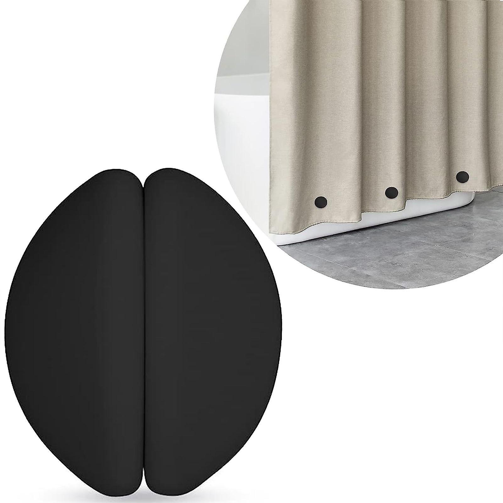 unbrand Shower Curtain Weights Prevent Shower Curtain From Blowing Magnets For Shower Curtain Accessories Black 1 Pair