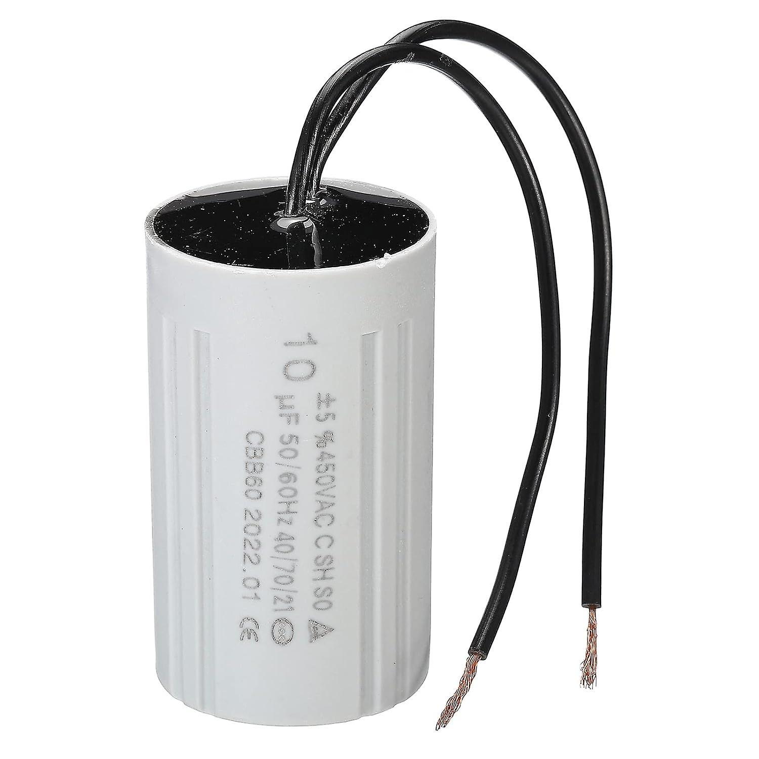 Linxi Cbb60 10uf Running Capacitor, Ac 450v 2 Wires 60x35mm