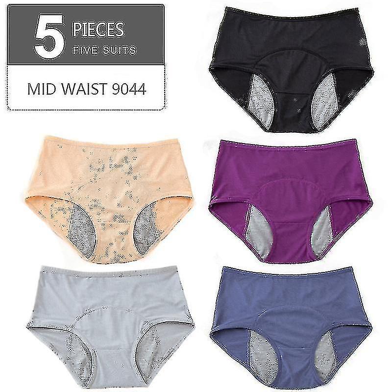 Scan Leak-proof Menstrual Panties, Cotton Waterproof Briefs, Size L-7xl, Period Underwear 2xl