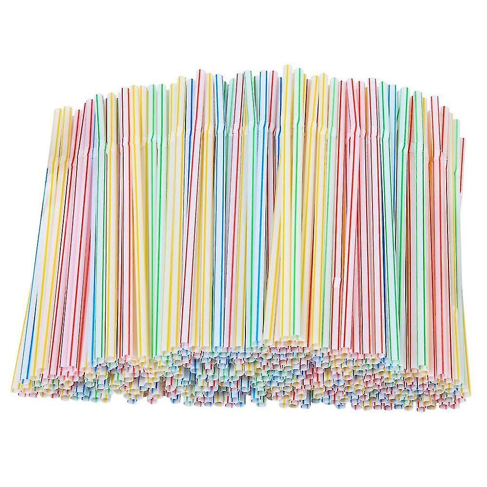 Unbrand 200pcs Plastic Drinking Disposable Straws 8 Inches 400PCS