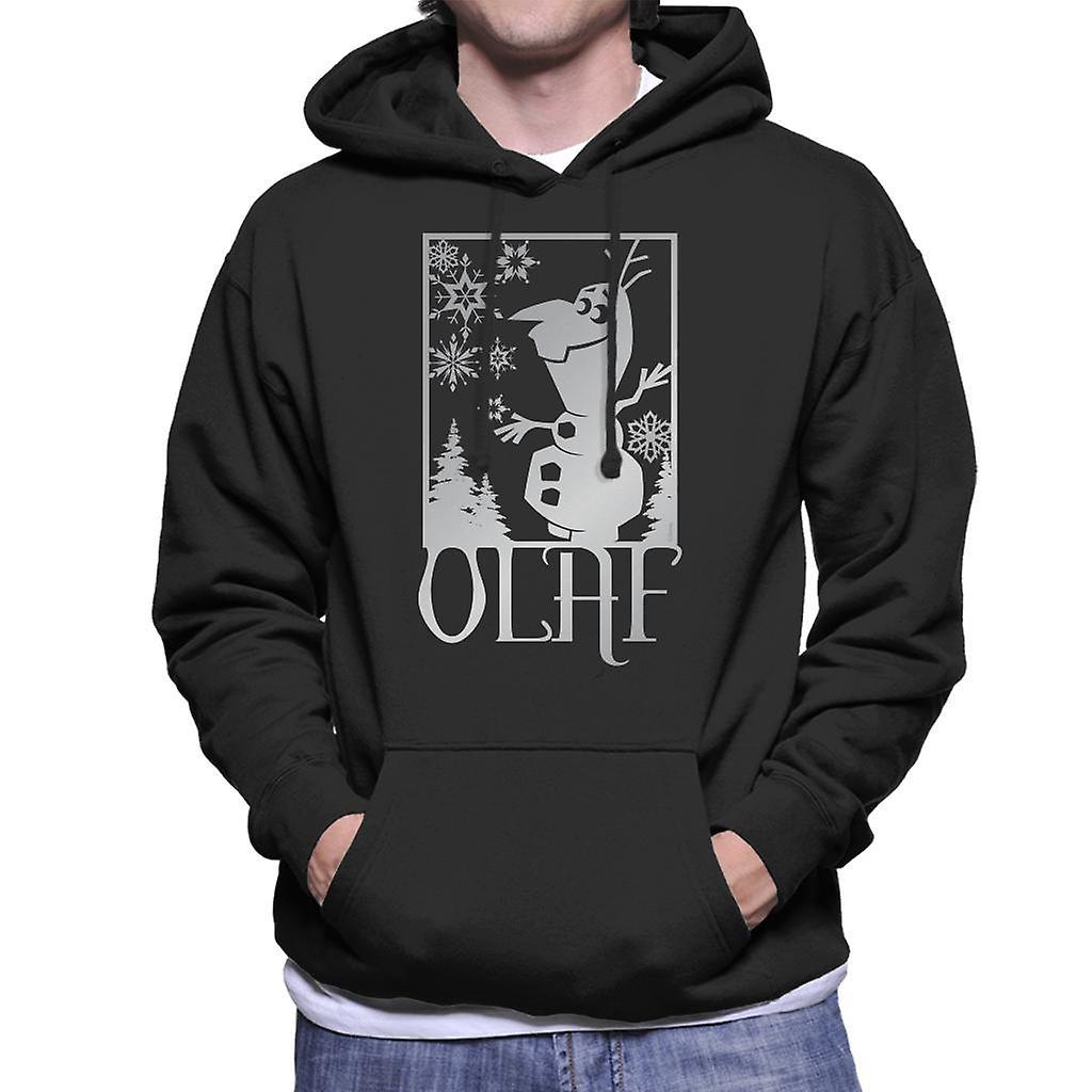 Disney Frozen Olaf Snowflakes Men's Hooded Sweatshirt Black Large