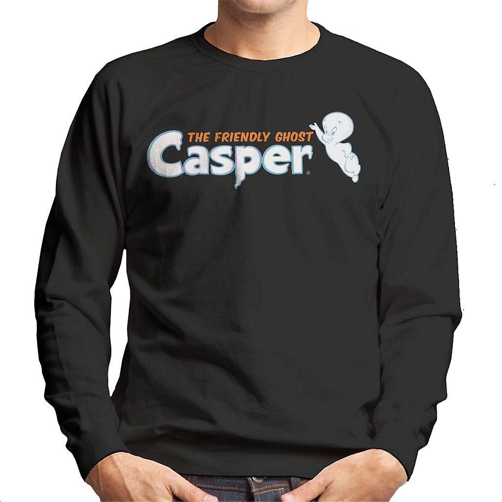 Casper The Friendly Ghost Flying Logo Men's Sweatshirt Black XX-Large