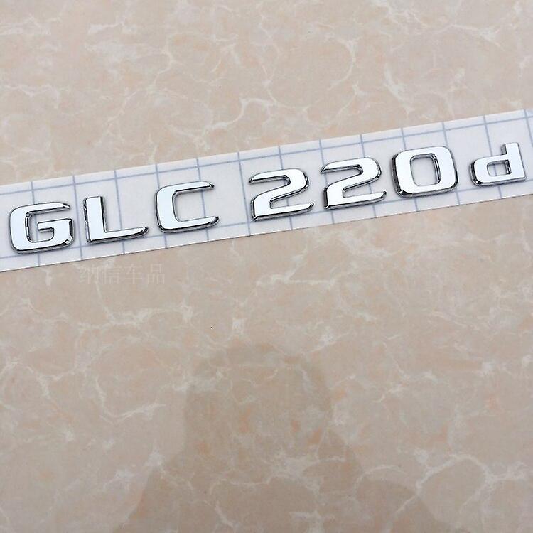 Car Badge 3D ABS Letters E220d GLC220d C220d C250d  GLE350d 4Matic Emblem for Mercedes Benz W205 Car Trunk Logo Sticker