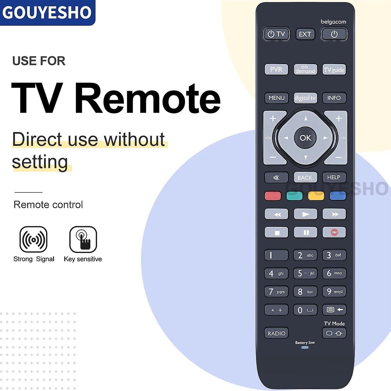 Scitoo New Remote Control for RC2764501/01B RC2764511/01 BELGACOM BGC TV v4 Decoder