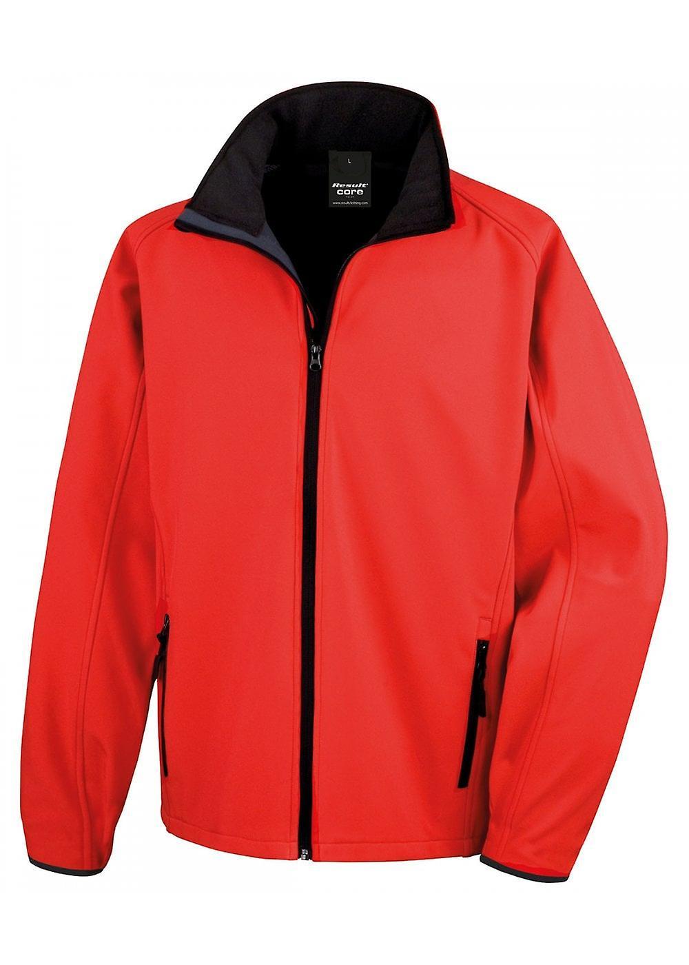 Men's Result Core Printable Softshell Jacket R231M Red / Black 3xl