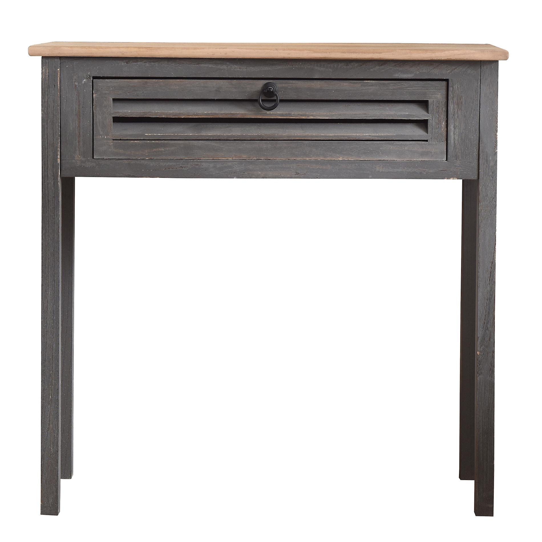 Mobili Rebecca Rebecca Mobili Table Console Desk 1 Drawer Wood Blue Vintage 75x75x30.5