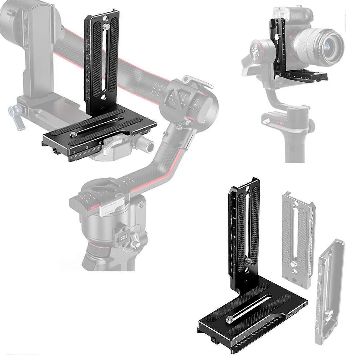 Tinor Aluminum L Bracket Vertical Horizontal Switching Quick Release Plate For DJI Ronin RS2 SC2 Zhiyun Weebill-S Gimbal Stabilizer Tripod Monopod ..