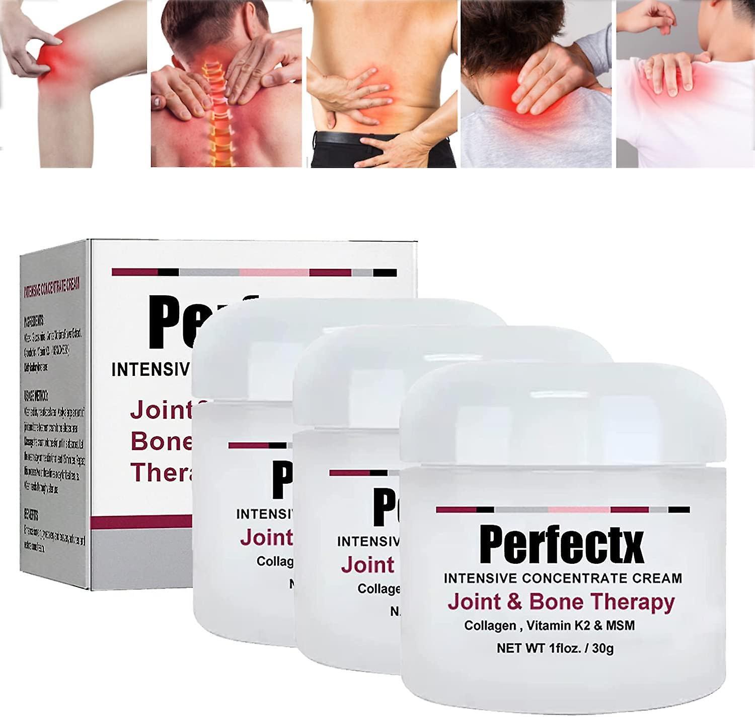 Volord Perfectx Joint & Bone Therapy Cream, Intensive, Natural, Pain Relief Cream For Back, Neck, Hands, Ankle, Feet 3pcs